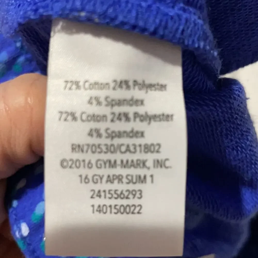 Gymboree 5 royal blue mixed color polka dot stretch pull on cuffed short nwt